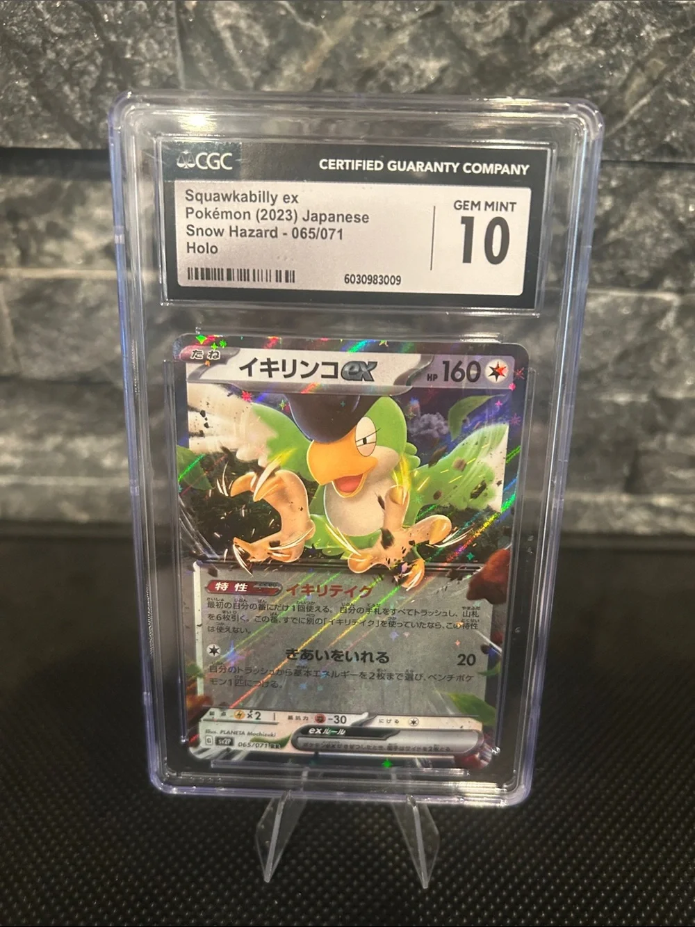 CGC 10 Pokemon Squawkabilly ex 065/071 Japanese Holo from Snow ❄️ Hazard